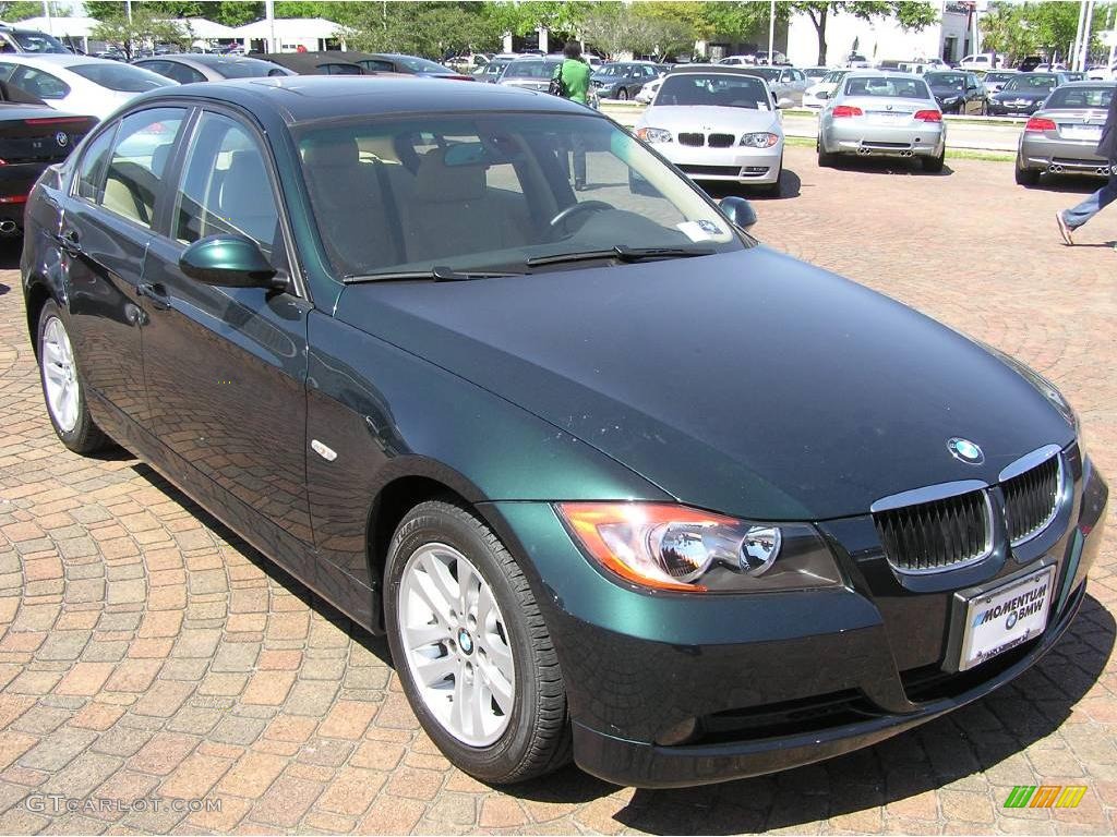 2007 3 Series 328i Sedan - Deep Green Metallic / Beige photo #15