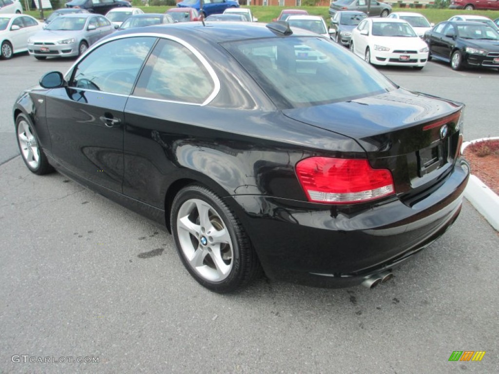 2008 1 Series 128i Coupe - Black Sapphire Metallic / Black photo #3