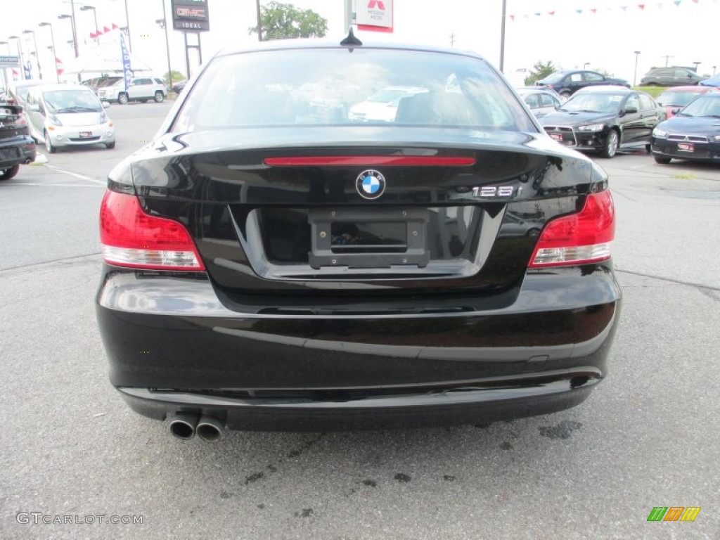 2008 1 Series 128i Coupe - Black Sapphire Metallic / Black photo #4