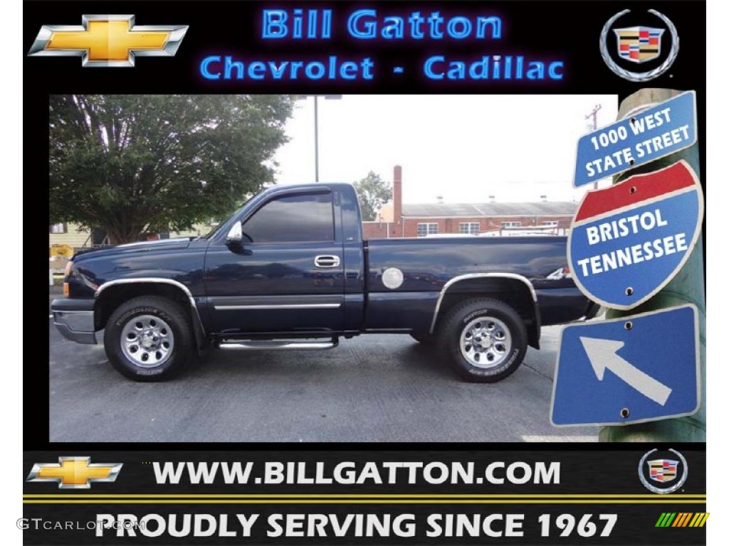 2006 Silverado 1500 LS Regular Cab - Dark Blue Metallic / Dark Charcoal photo #1