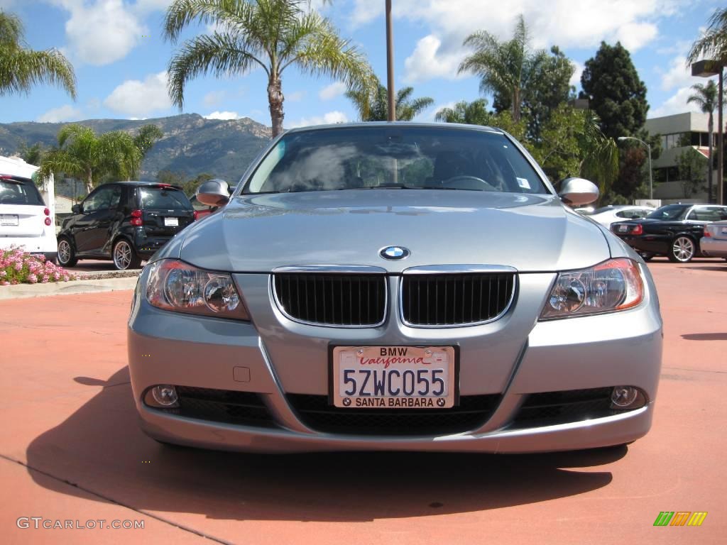 2007 3 Series 328i Sedan - Arctic Metallic / Black photo #8