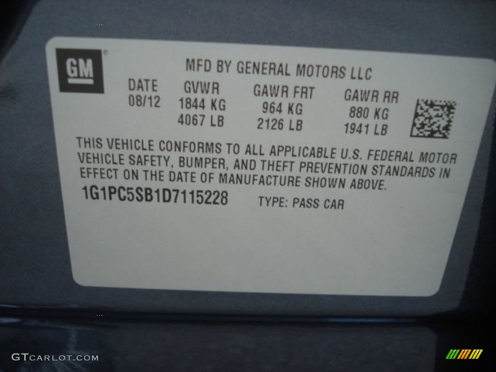 2013 Cruze LT - Atlantis Blue Metallic / Jet Black photo #20