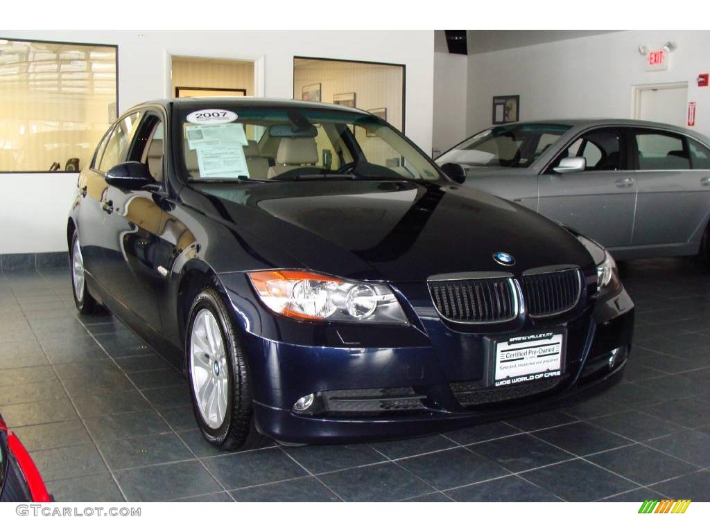 2007 3 Series 328xi Sedan - Monaco Blue Metallic / Beige photo #3