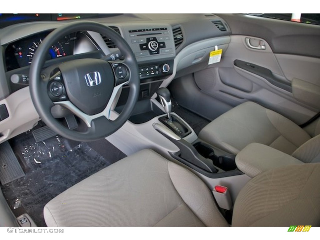 2012 Civic LX Sedan - Polished Metal Metallic / Gray photo #10