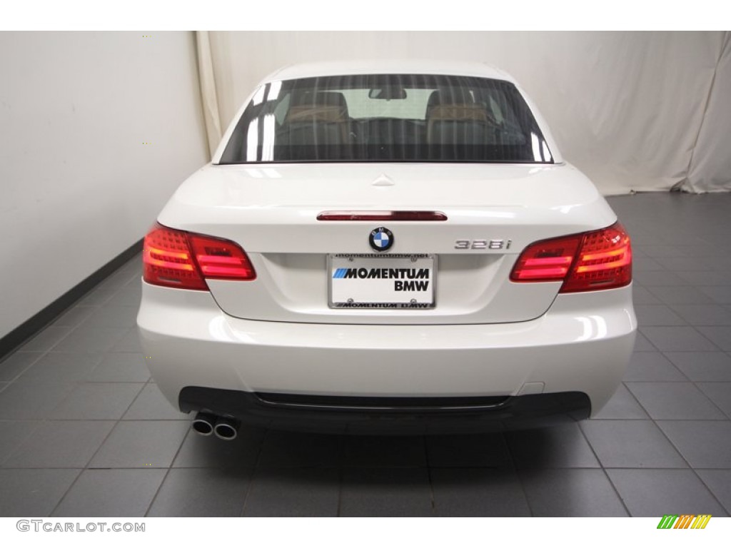 2013 3 Series 328i Convertible - Mineral White Metallic / Saddle Brown photo #10