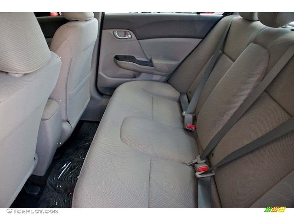 2012 Civic LX Sedan - Polished Metal Metallic / Gray photo #12