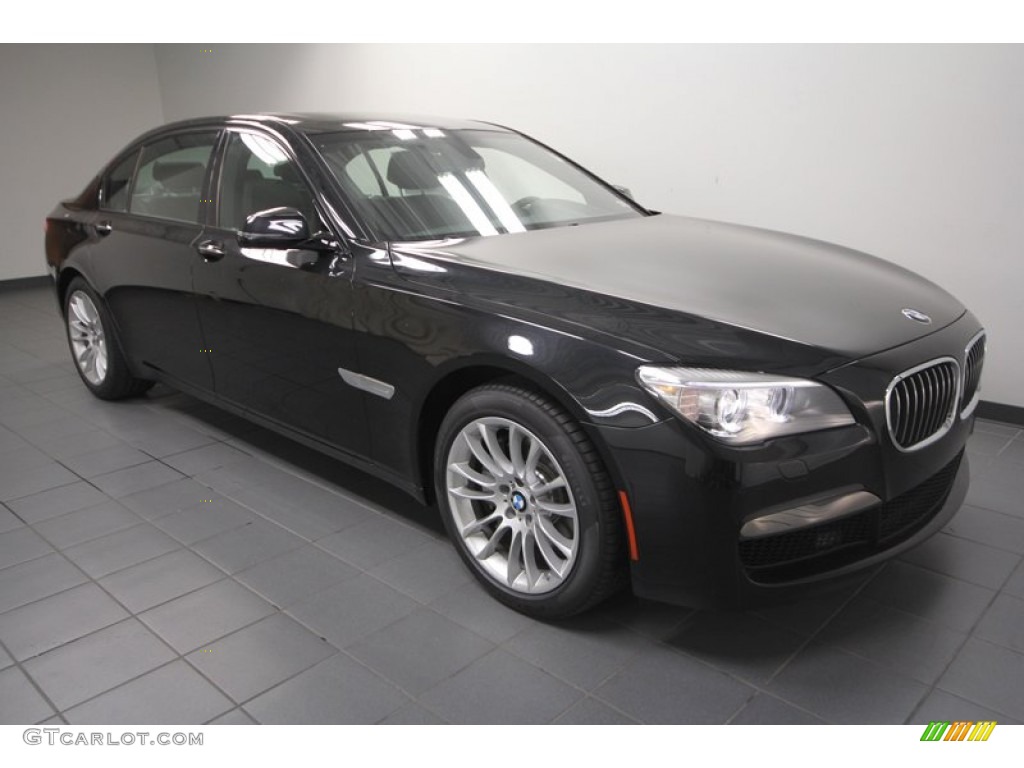 Black Sapphire Metallic 2013 BMW 7 Series 740Li Sedan Exterior Photo #70305773