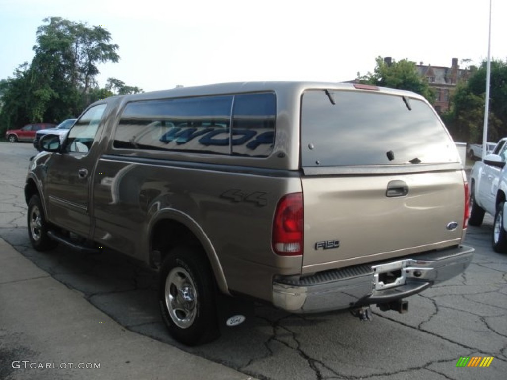 2002 F150 XLT Regular Cab 4x4 - Arizona Beige Metallic / Medium Parchment photo #5