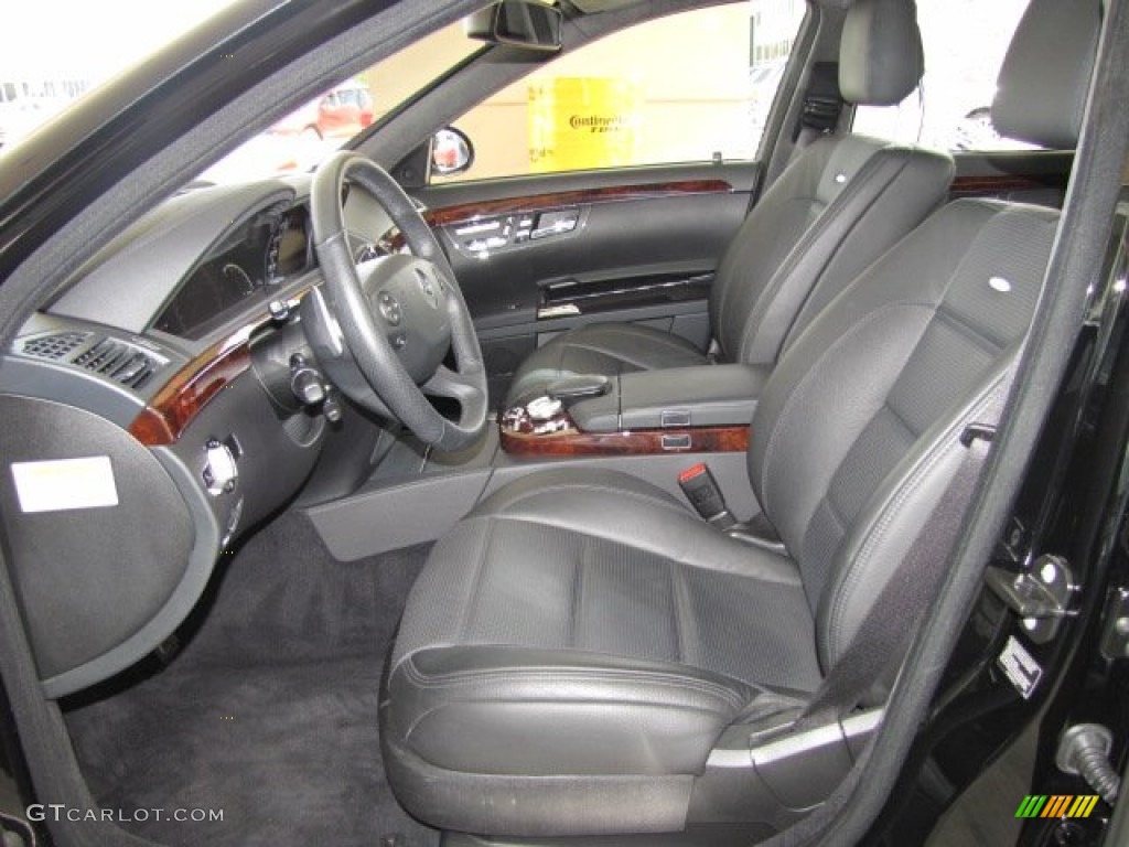 Black Interior 2009 Mercedes-Benz S 63 AMG Sedan Photo #70306817