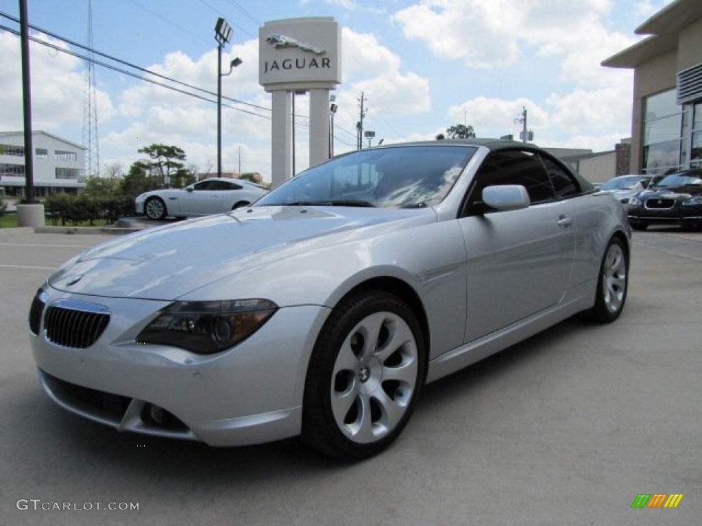 Titanium Silver Metallic 2004 BMW 6 Series 645i Convertible Exterior Photo #70308317