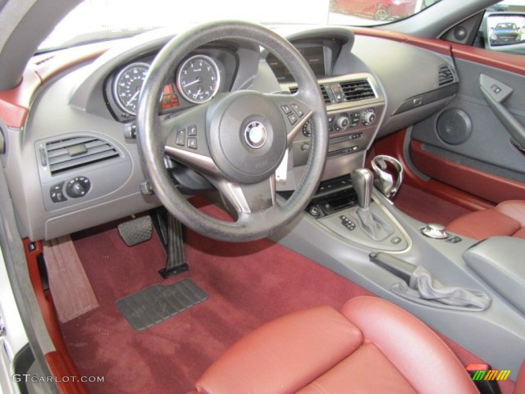 Chateau Red Interior 2004 BMW 6 Series 645i Convertible Photo #70308407