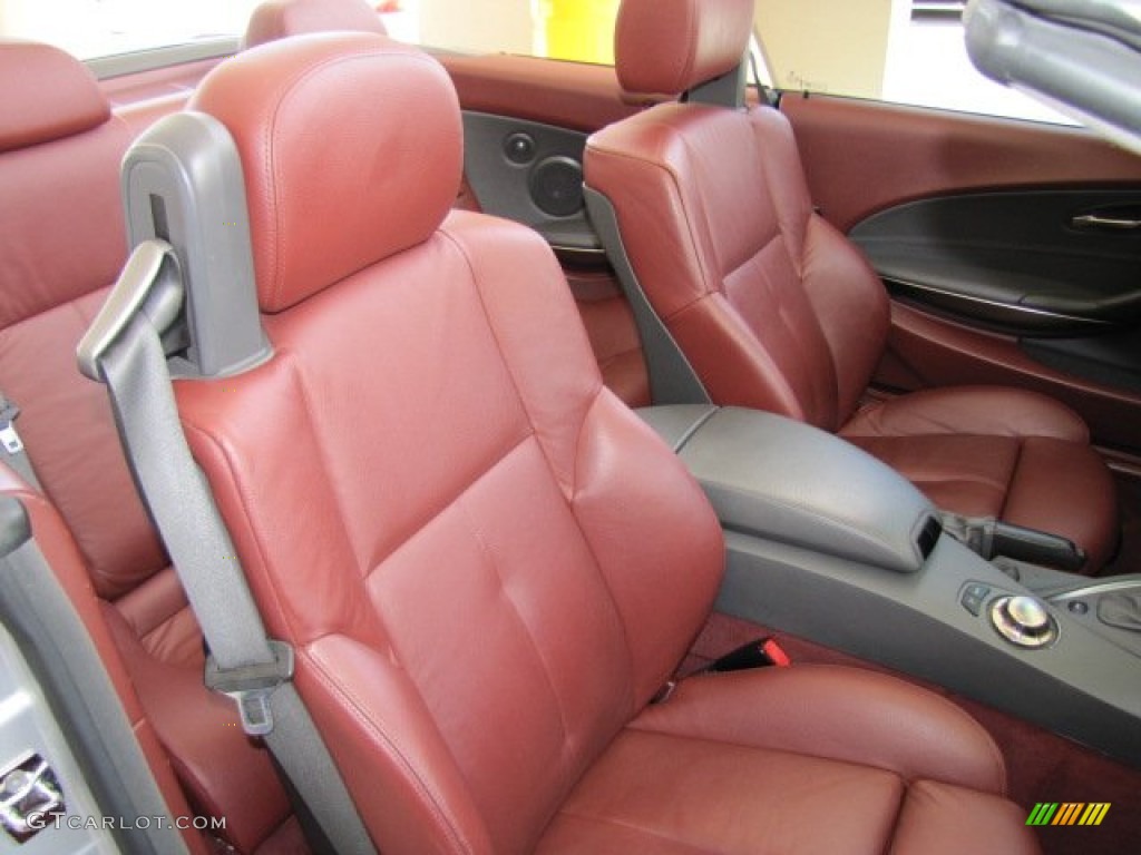 Chateau Red Interior 2004 BMW 6 Series 645i Convertible Photo #70308515