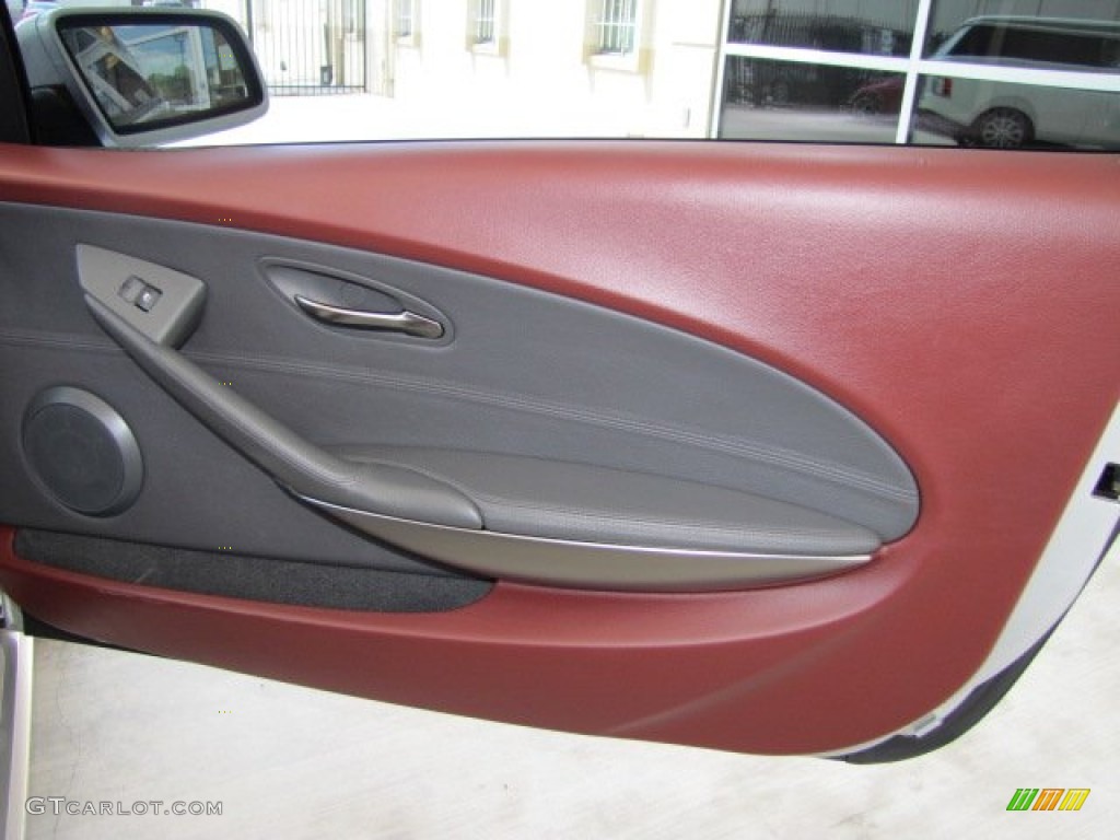 2004 BMW 6 Series 645i Convertible Chateau Red Door Panel Photo #70308575