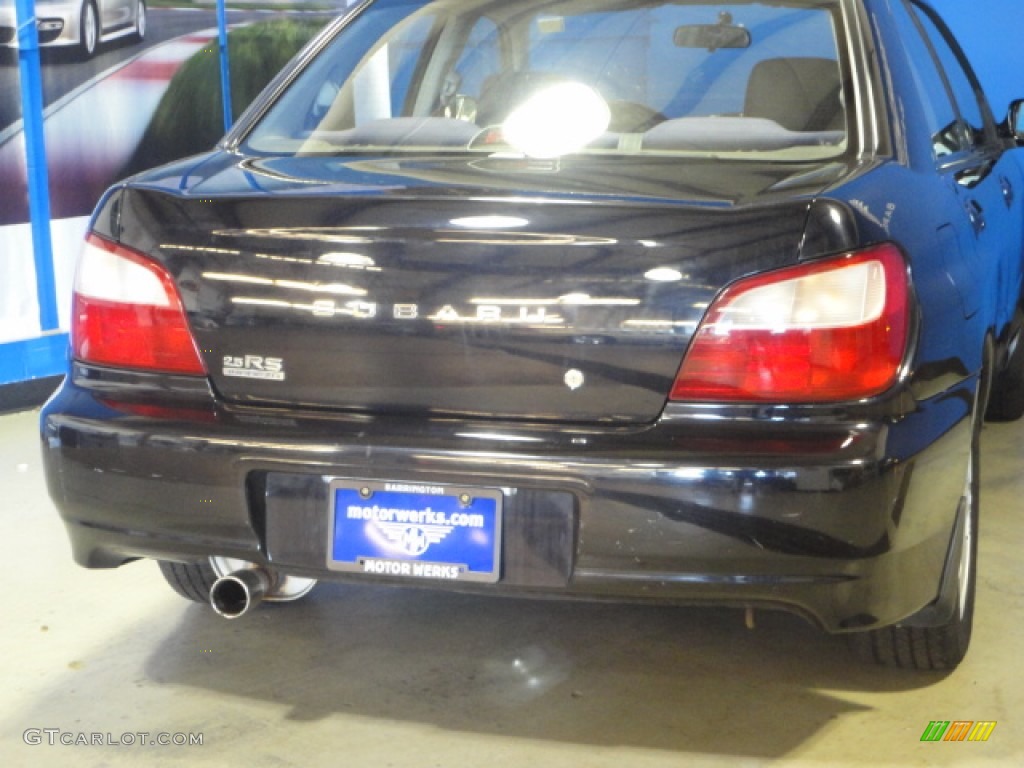 2003 Impreza 2.5 RS Sedan - Midnight Black Pearl / Black photo #9