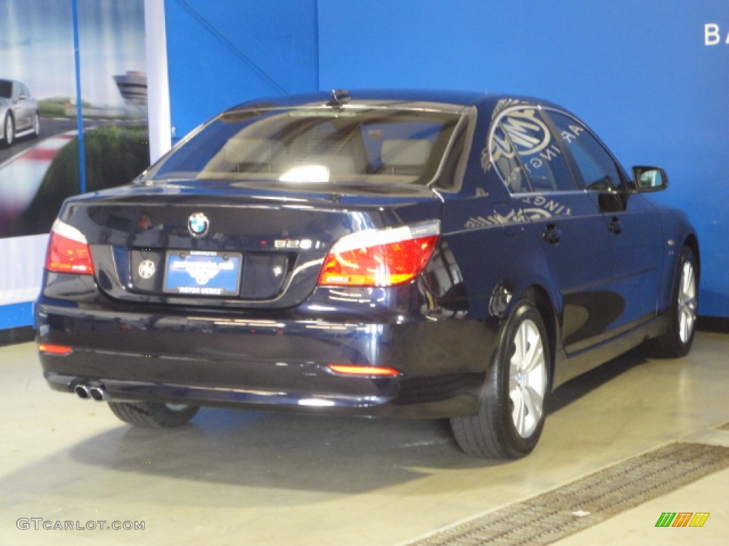 2010 5 Series 528i xDrive Sedan - Monaco Blue Metallic / Cream Beige Dakota Leather photo #8