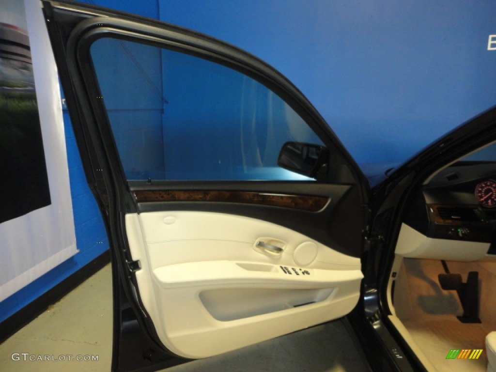 2010 5 Series 528i xDrive Sedan - Monaco Blue Metallic / Cream Beige Dakota Leather photo #11