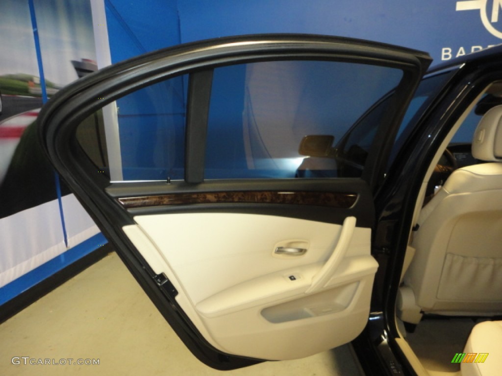 2010 5 Series 528i xDrive Sedan - Monaco Blue Metallic / Cream Beige Dakota Leather photo #20