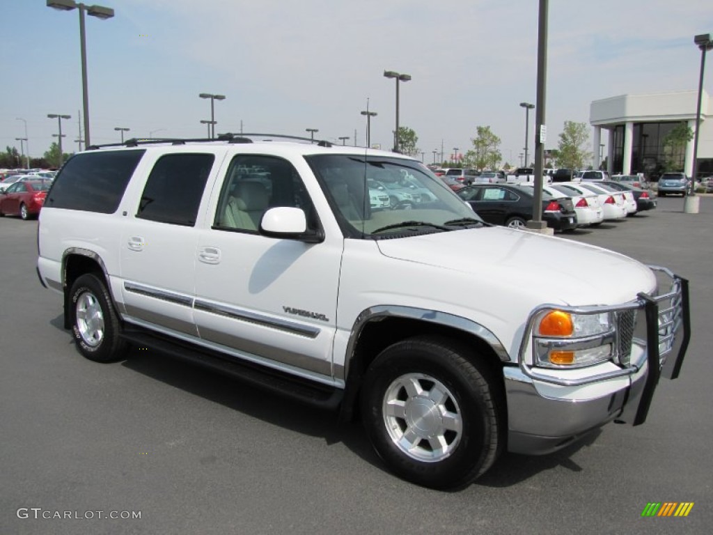 2004 Yukon XL 1500 SLT 4x4 - Summit White / Neutral/Shale photo #5