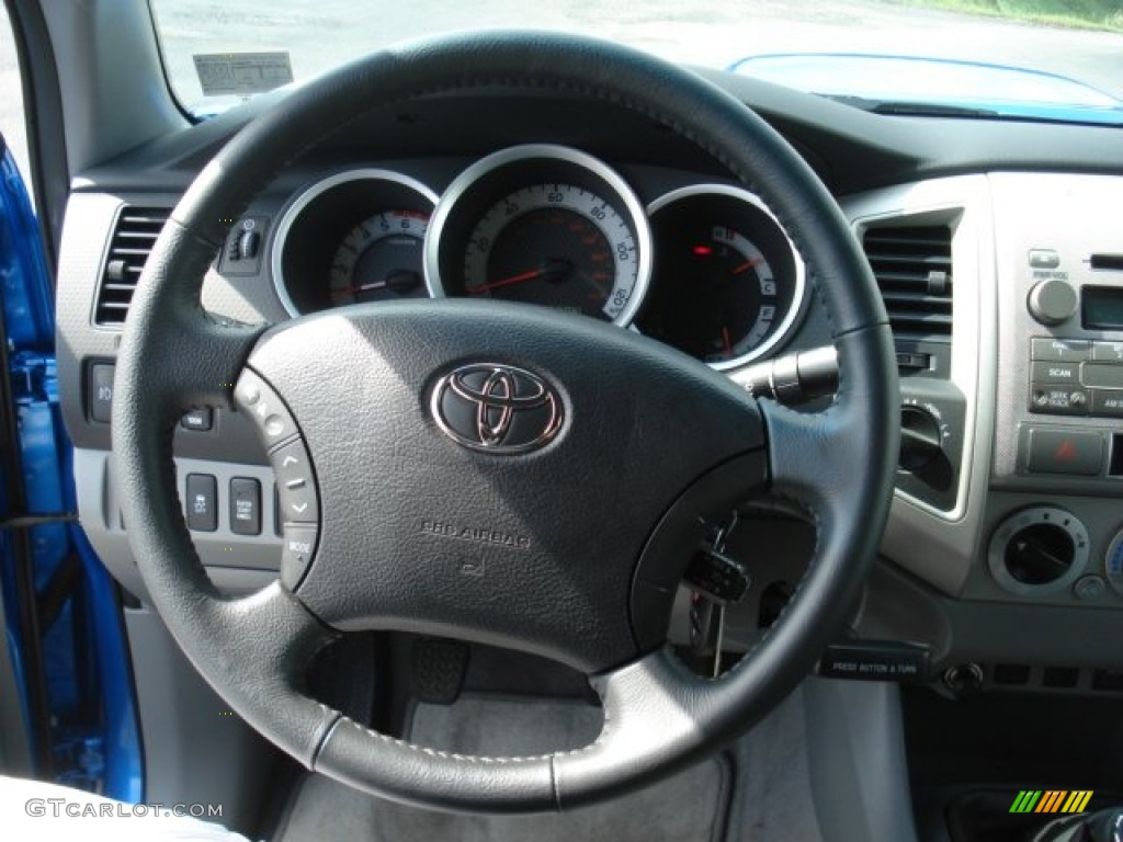2011 Toyota Tacoma V6 TRD Sport Double Cab 4x4 Graphite Gray Steering Wheel Photo #70313265