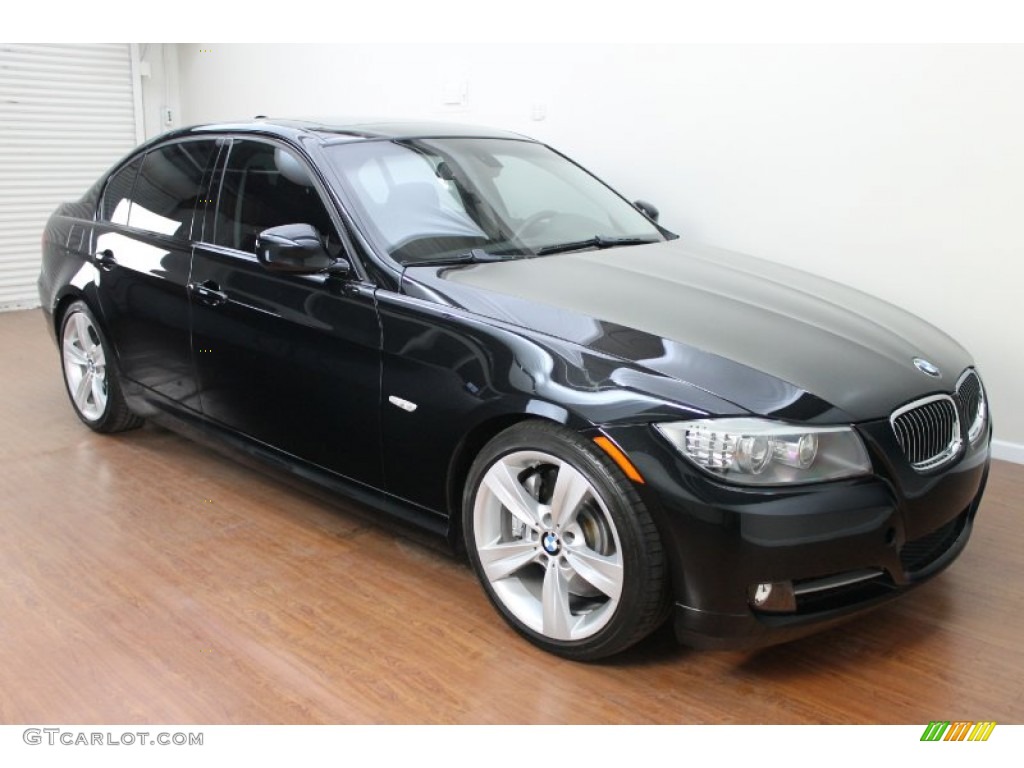 2009 3 Series 335i Sedan - Black Sapphire Metallic / Black photo #2