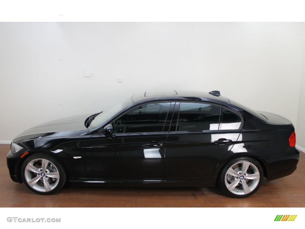 2009 3 Series 335i Sedan - Black Sapphire Metallic / Black photo #6