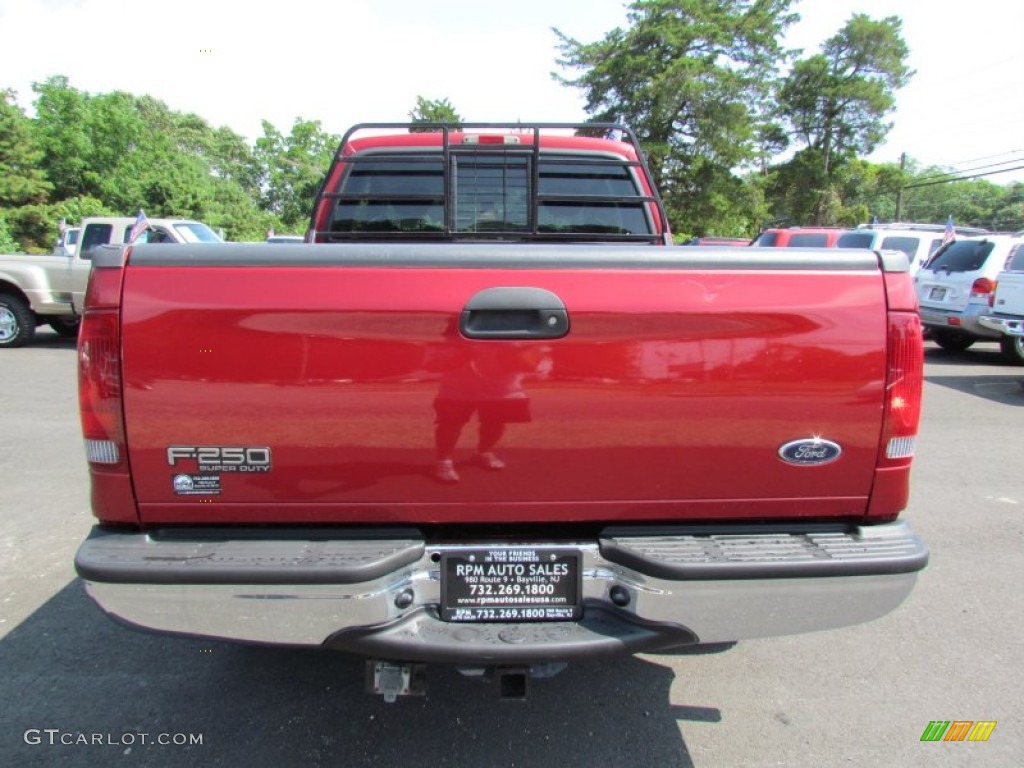 2002 F250 Super Duty XLT SuperCab 4x4 - Toreador Red Metallic / Medium Flint photo #8