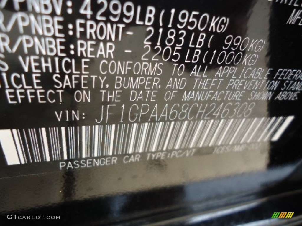 2012 Impreza 2.0i 5 Door - Obsidian Black Pearl / Ivory photo #18