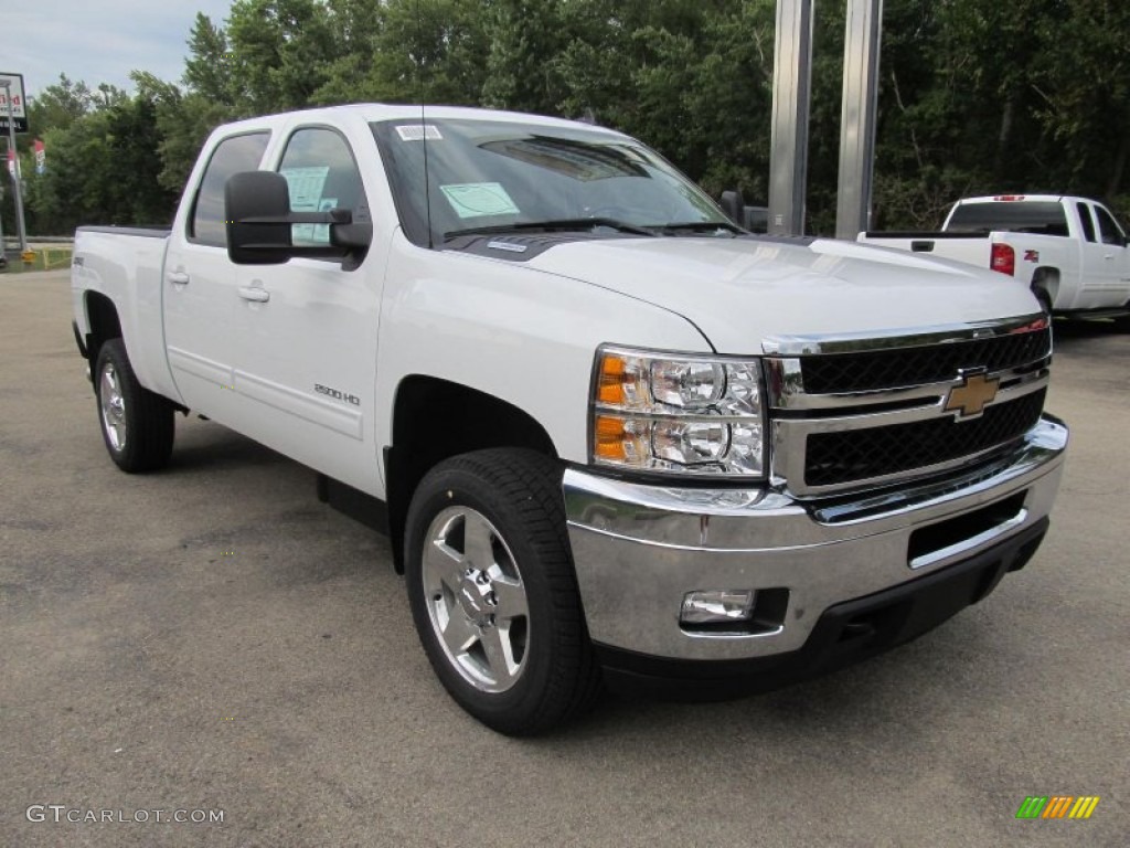 Summit White 2013 Chevrolet Silverado 2500HD LTZ Crew Cab 4x4 Exterior Photo #70317585