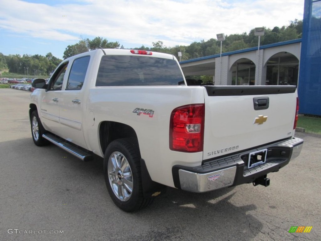 2013 Silverado 1500 LTZ Crew Cab 4x4 - White Diamond Tricoat / Light Cashmere/Dark Cashmere photo #3