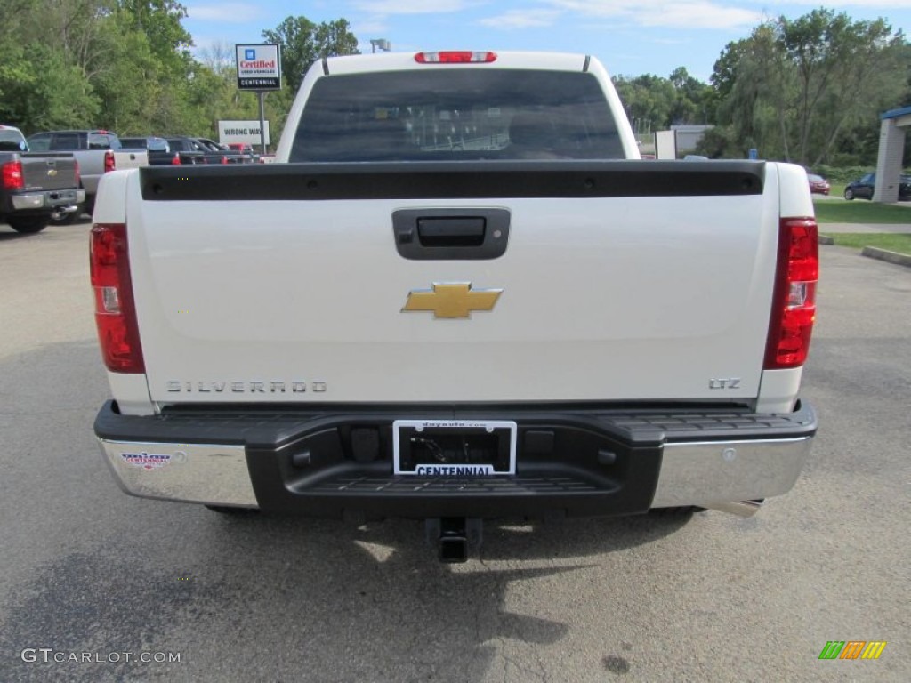 2013 Silverado 1500 LTZ Crew Cab 4x4 - White Diamond Tricoat / Light Cashmere/Dark Cashmere photo #4