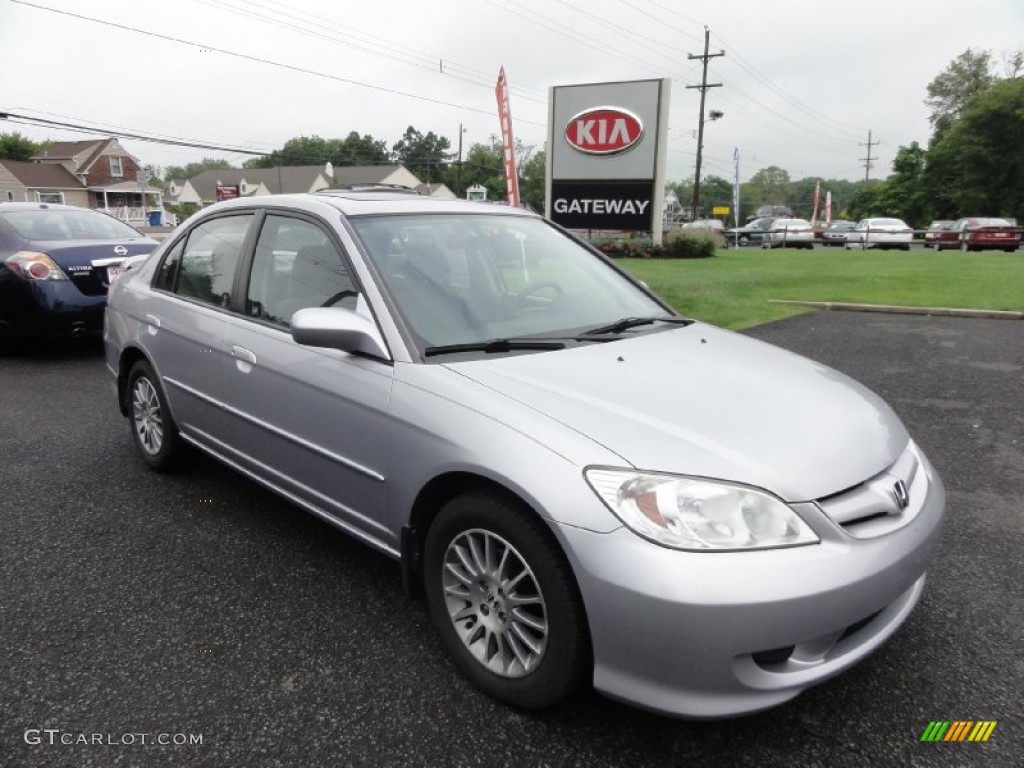 2005 Civic EX Sedan - Satin Silver Metallic / Gray photo #4