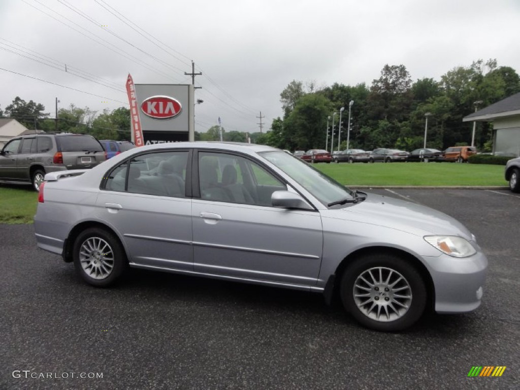 2005 Civic EX Sedan - Satin Silver Metallic / Gray photo #5