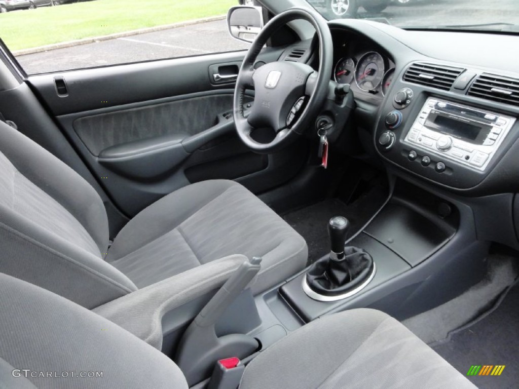 2005 Civic EX Sedan - Satin Silver Metallic / Gray photo #14