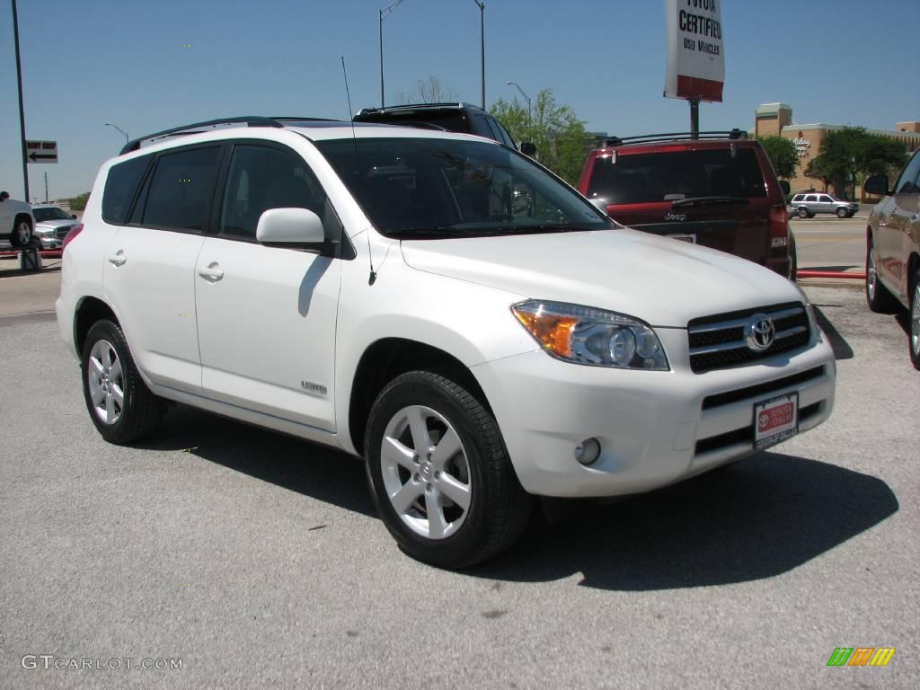 2007 RAV4 Limited 4WD - Blizzard White Pearl / Ash Gray photo #4