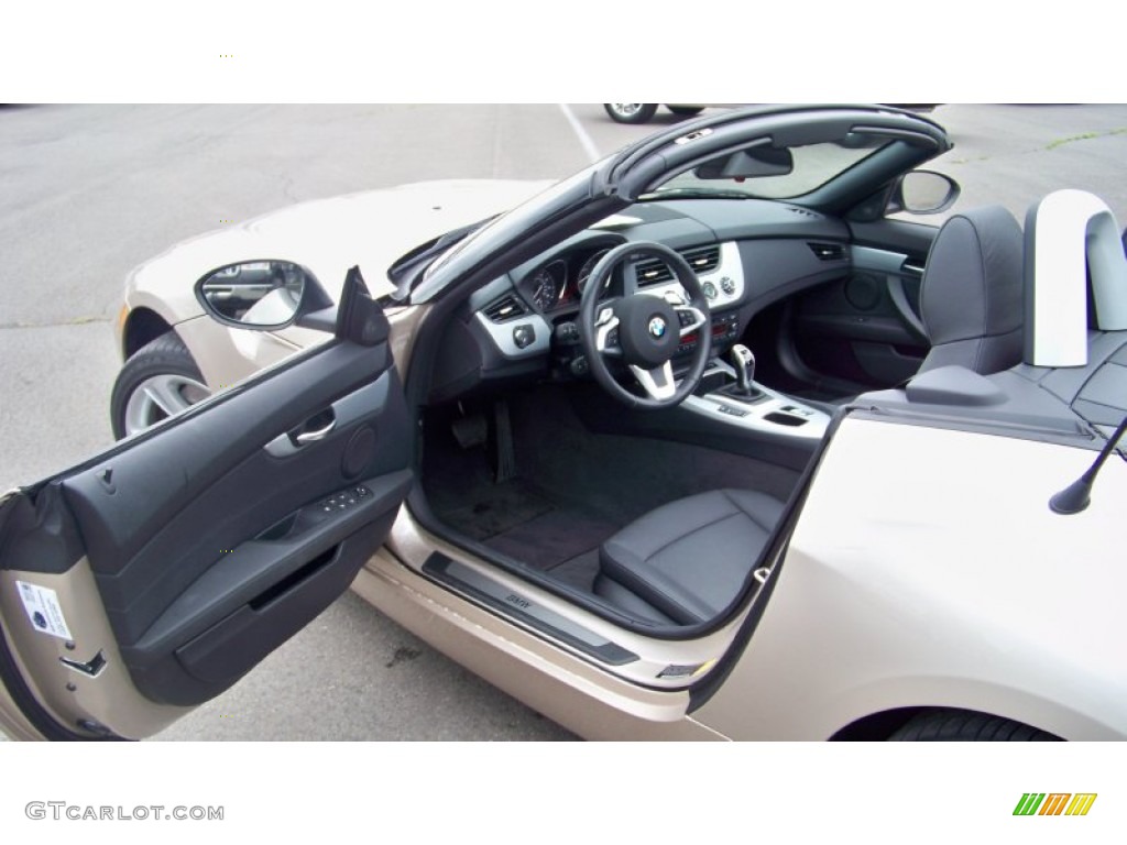 Black Kansas Leather Interior 2009 BMW Z4 sDrive35i Roadster Photo #70319211