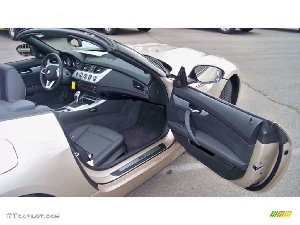 Black Kansas Leather Interior 2009 BMW Z4 sDrive35i Roadster Photo #70319247
