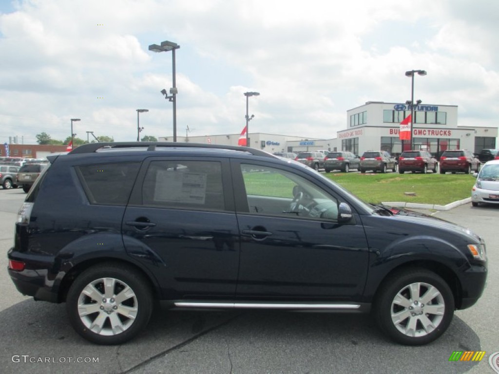 2013 Outlander SE AWD - Cosmic Blue Metallic / Black photo #7