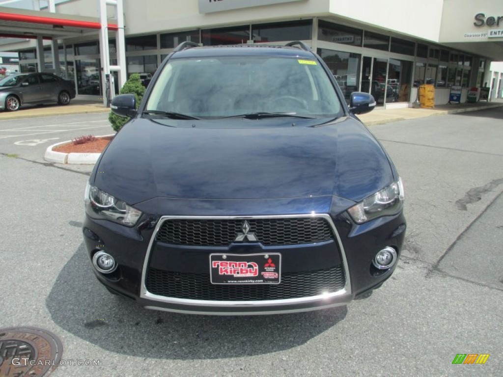 2013 Outlander SE AWD - Cosmic Blue Metallic / Black photo #9