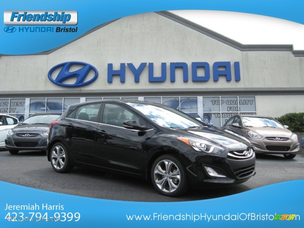 2013 Elantra GT - Black Noir Pearl / Black photo #1