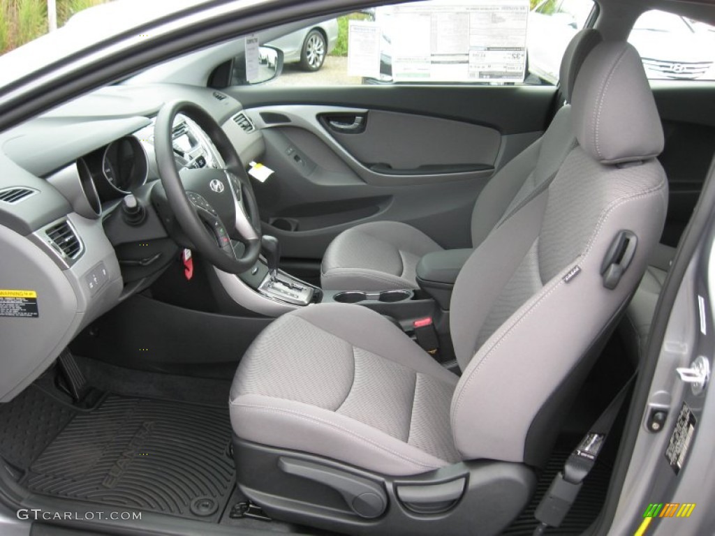 2013 Elantra Coupe GS - Titanium Gray Metallic / Gray photo #14