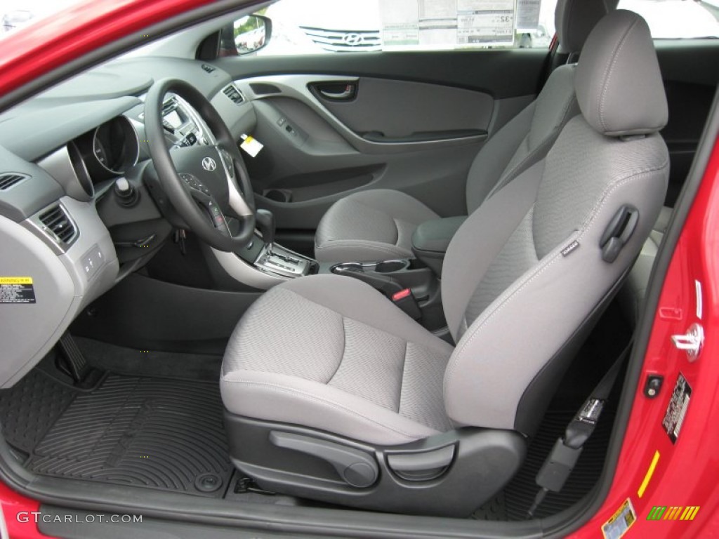 2013 Elantra Coupe GS - Volcanic Red / Gray photo #14