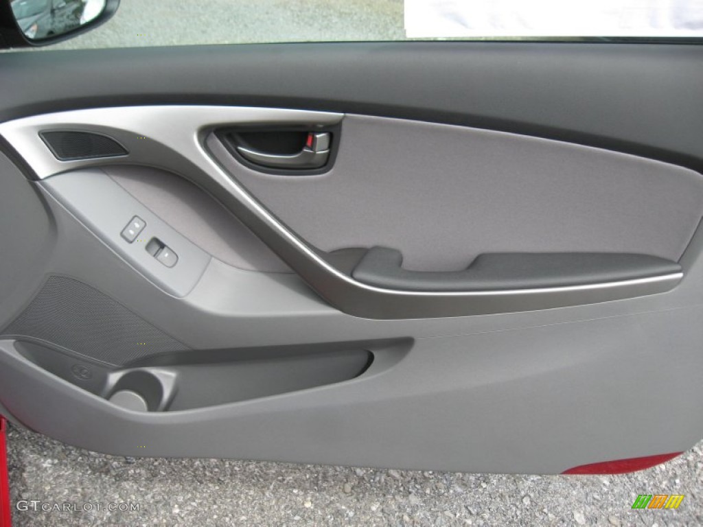 2013 Elantra Coupe GS - Volcanic Red / Gray photo #21