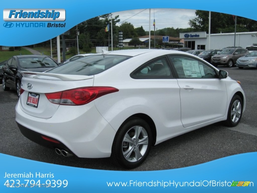 2013 Elantra Coupe GS - Monaco White / Gray photo #7