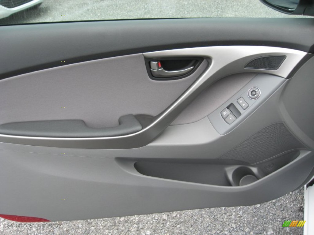 2013 Elantra Coupe GS - Monaco White / Gray photo #16