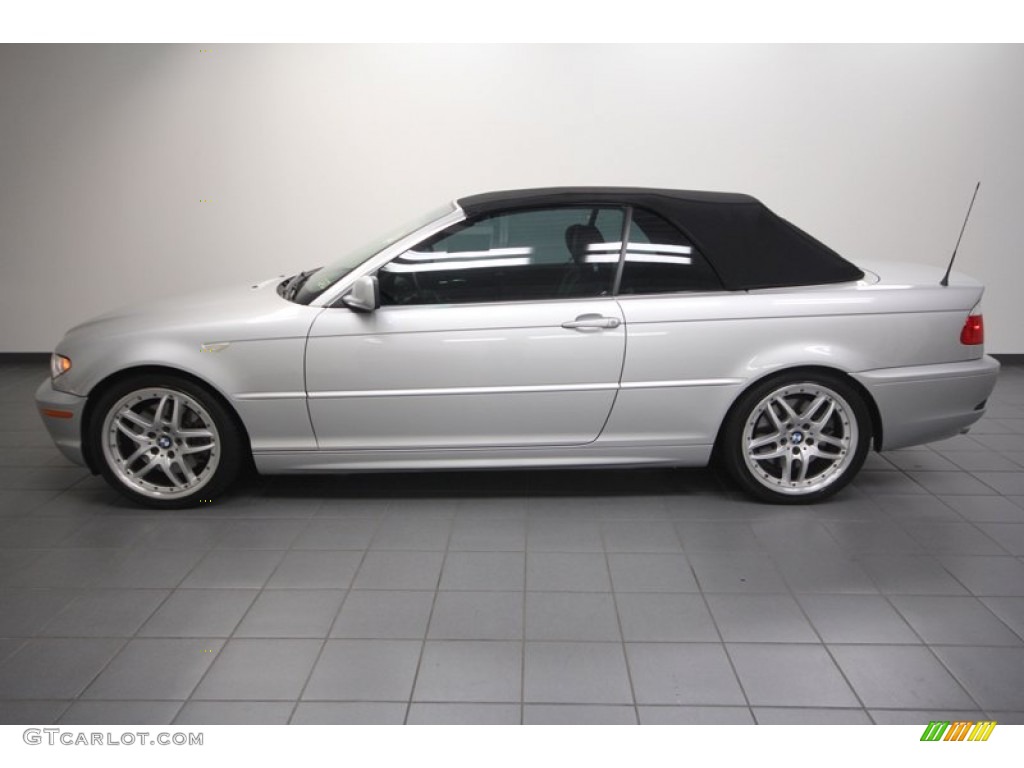 2006 3 Series 330i Convertible - Titanium Silver Metallic / Black photo #2