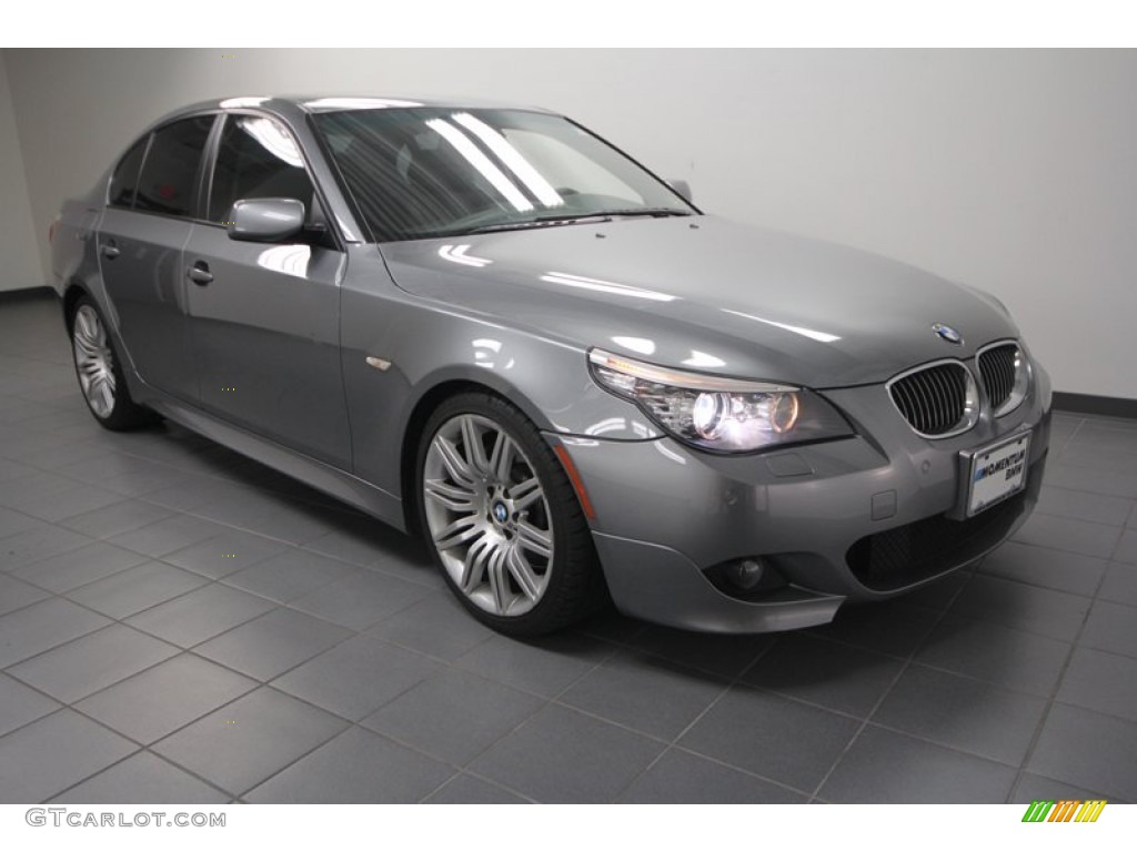Space Grey Metallic 2008 BMW 5 Series 550i Sedan Exterior Photo #70324116