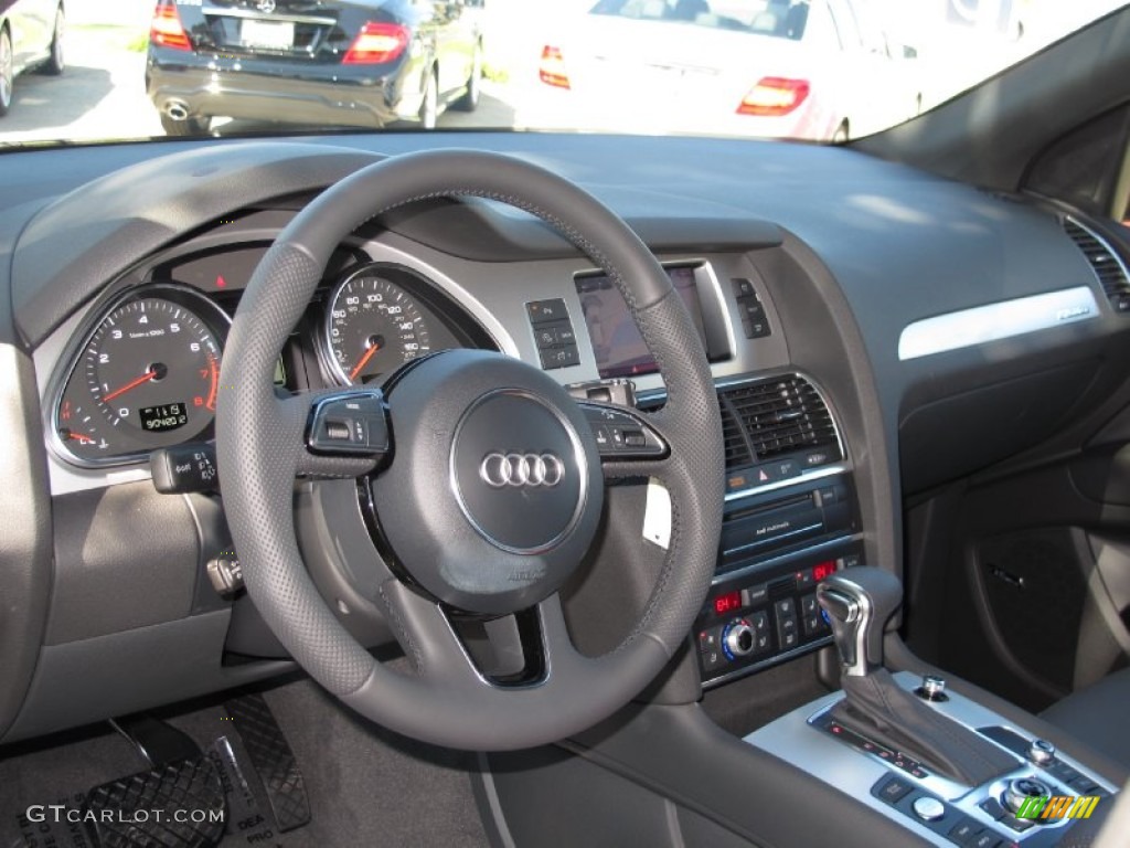 2013 Audi Q7 3.0 TFSI quattro Black Dashboard Photo #70324584