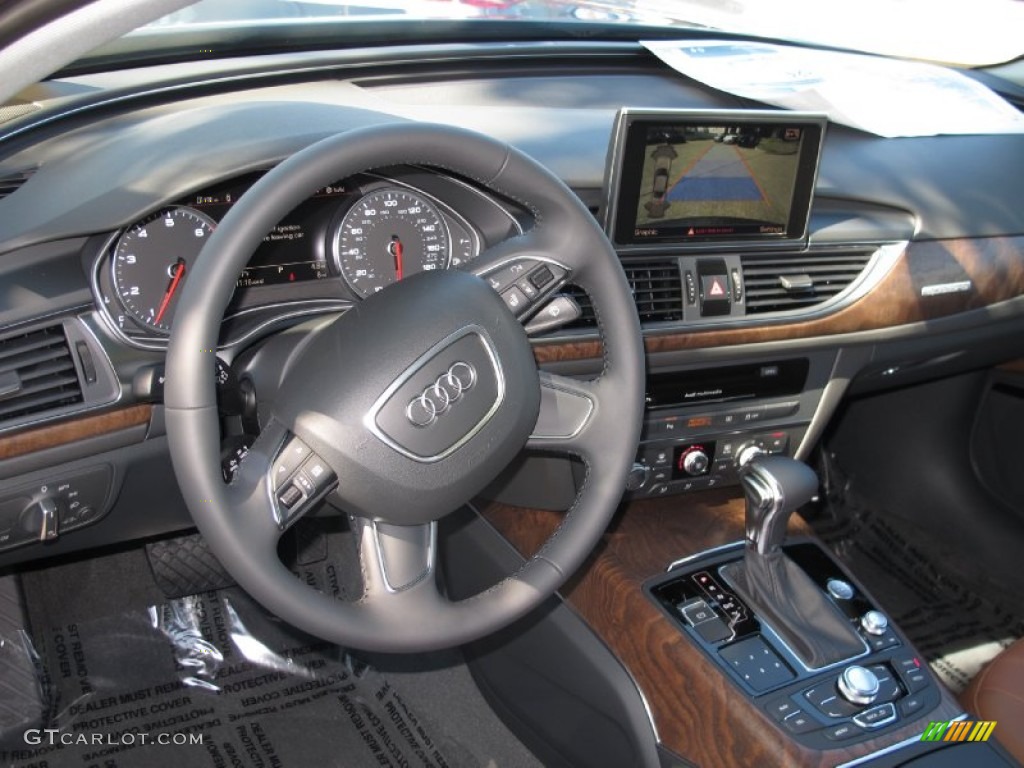2013 Audi A6 2.0T quattro Sedan Nougat Brown Dashboard Photo #70324659