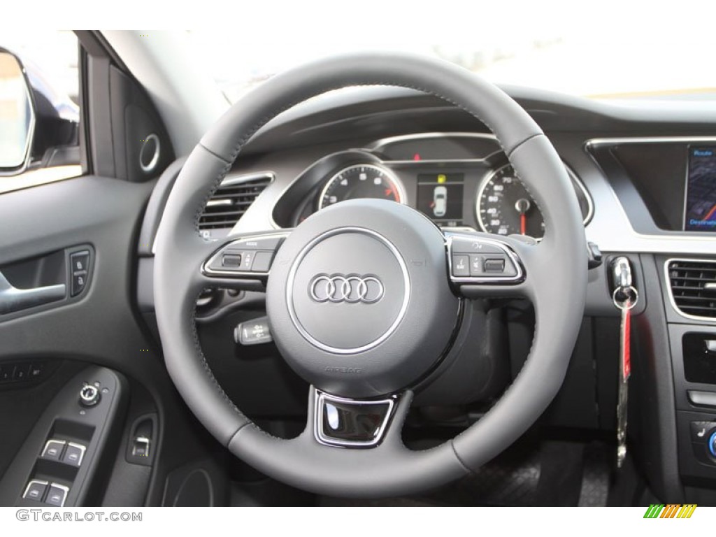 2013 Audi Allroad 2.0T quattro Avant Black Steering Wheel Photo #70327071