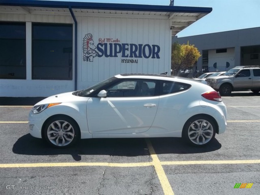 2013 Veloster  - Century White / Black photo #2